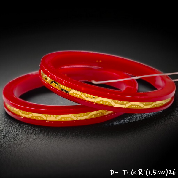 (GSP) TRJ TC6CR1(SIZE: 26) WGT: 1.500 GM APPROX 22KT HUID HALLMARK GOLD POLA BANGLES 1 PAIR DESIGN FOR REGULAR USE.