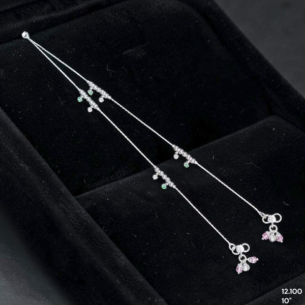SILVER PAYEL- (A23) (WGT: 12.100 GM APPROX) 625 SILVER PAYEL (ANKLET) 1 PAIR LENGTH: 10