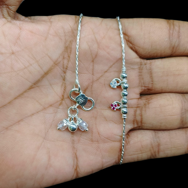 SILVER PAYEL- (A20) (WGT: 12.500 GM APPROX) 625 SILVER PAYEL (ANKLET) 1 PAIR LENGTH: 10