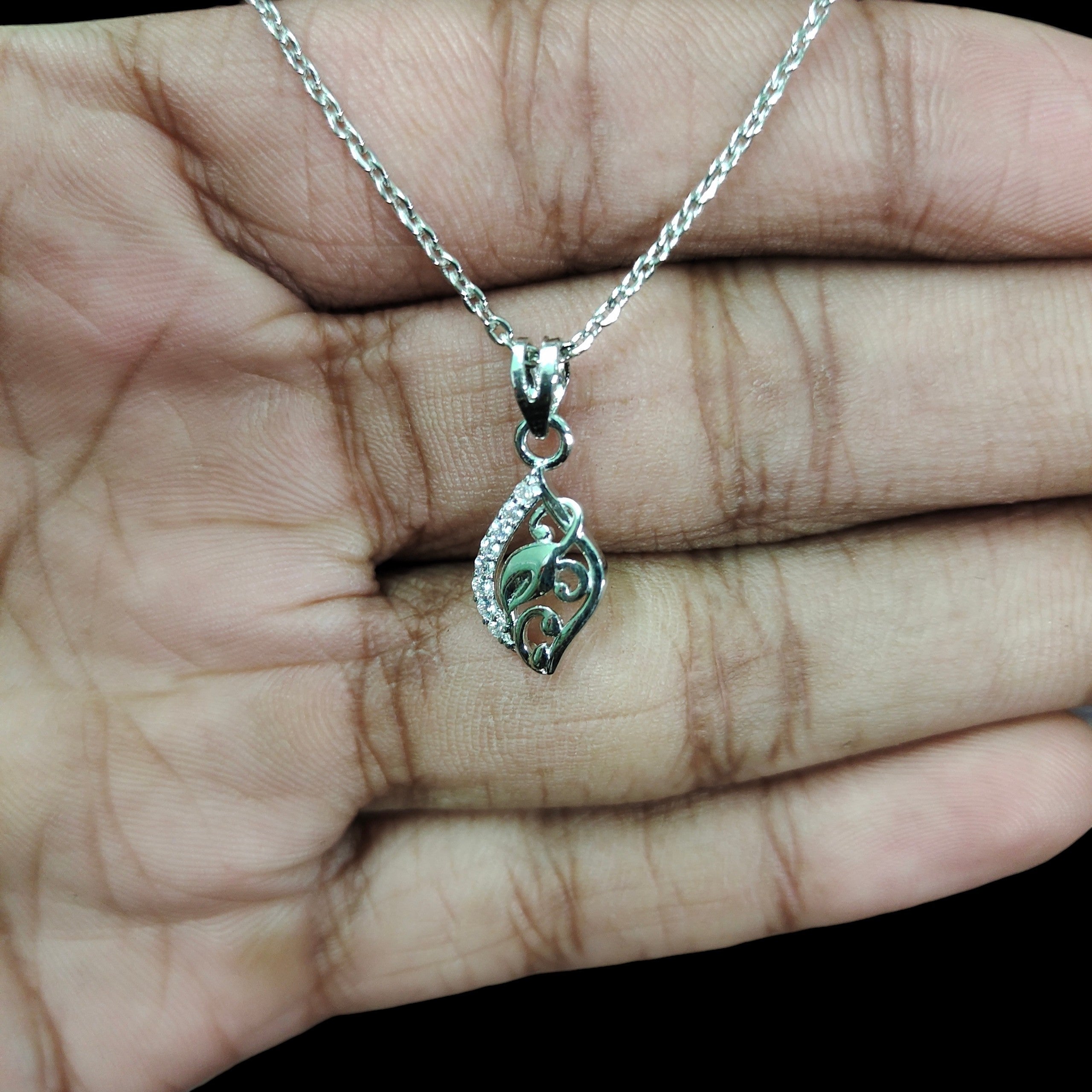 SILVER PENDANT- 625 SILVER PENDANT SET WITH EARRINGS SOLD ON MRP) - *CHAIN INCLUDED* (NON EXCHANGEABLE ITEM)