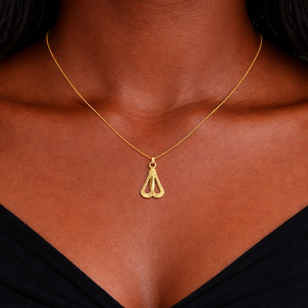 GOLD CHAIN- (WGT: 1.790 GM APPROX) BIS CERTIFIED HUID HALLMARK 9KT GOLD CHAIN WITH PENDANT (17 INCH) 1 PIECE FOR WOMEN.