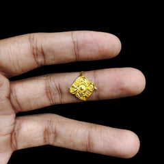 LADIES RING- (SIZE: 13 ) WGT: 1.010 GM APPROX BIS CERTIFIED HUID HALLMARK 916 22KT GOLD RING FOR WOMEN 1 PIECE.(KY9NIU)