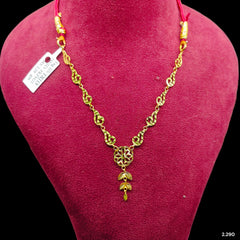 GOLD NECKLACE- (WGT: 2.290 GM APPROX) BIS CERTIFIED HUID HALLMARK 375 9KT GOLD NECKLACE 1 PIECE FOR WOMEN. (FKFYG1)