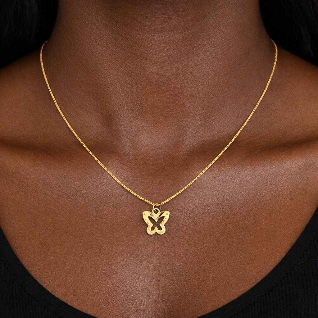 GOLD CHAIN- (WGT: 1.840 GM APPROX) BIS CERTIFIED HUID HALLMARK 9KT GOLD CHAIN WITH PENDANT (17 INCH) 1 PIECE FOR WOMEN.