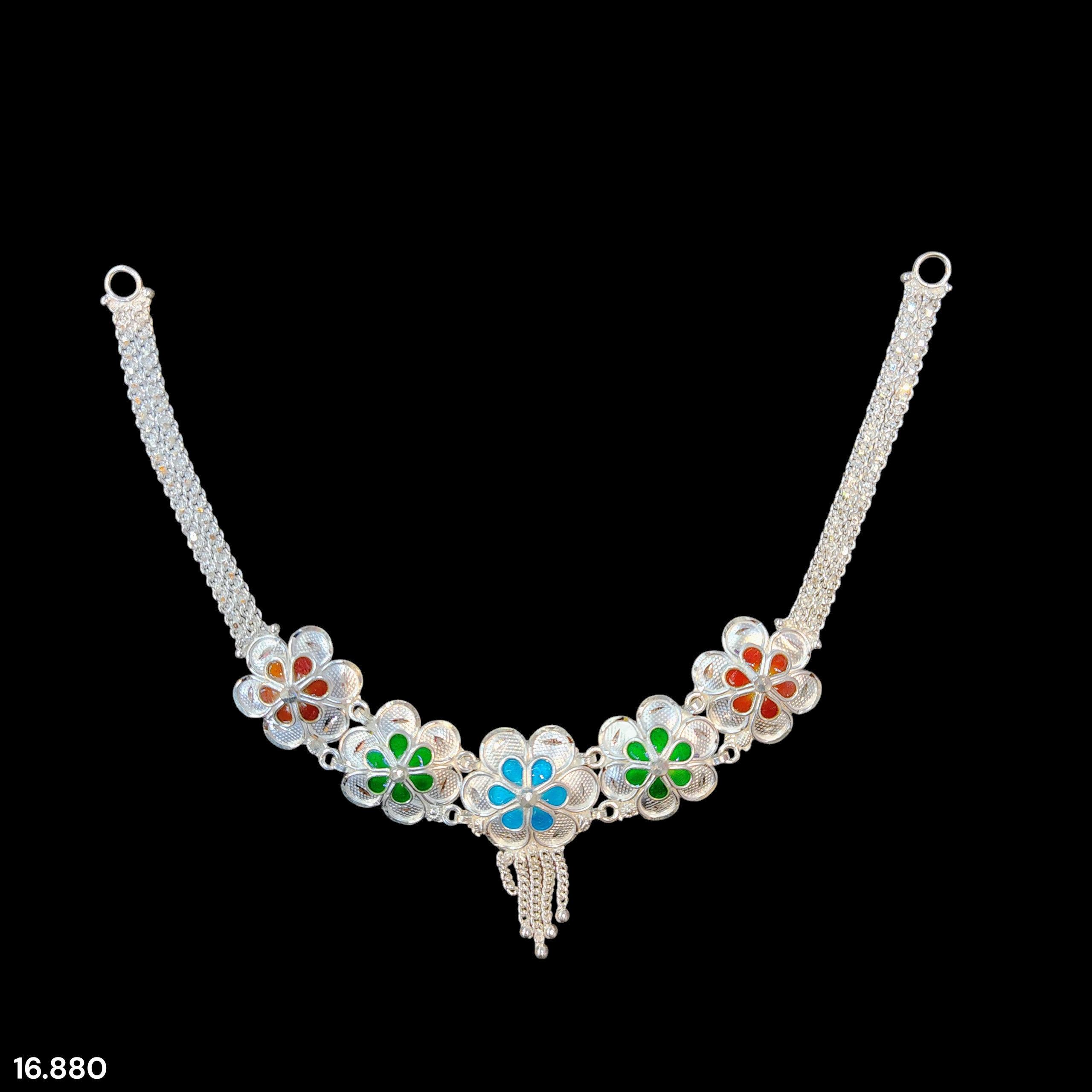 SILVER NECKLACE- CERTIFIED HALLMARK 925 SILVER NECKLACE 1 PIECE APPROX WGT: 16.880 GM FOR BEAUTIFUL WOMEN.
