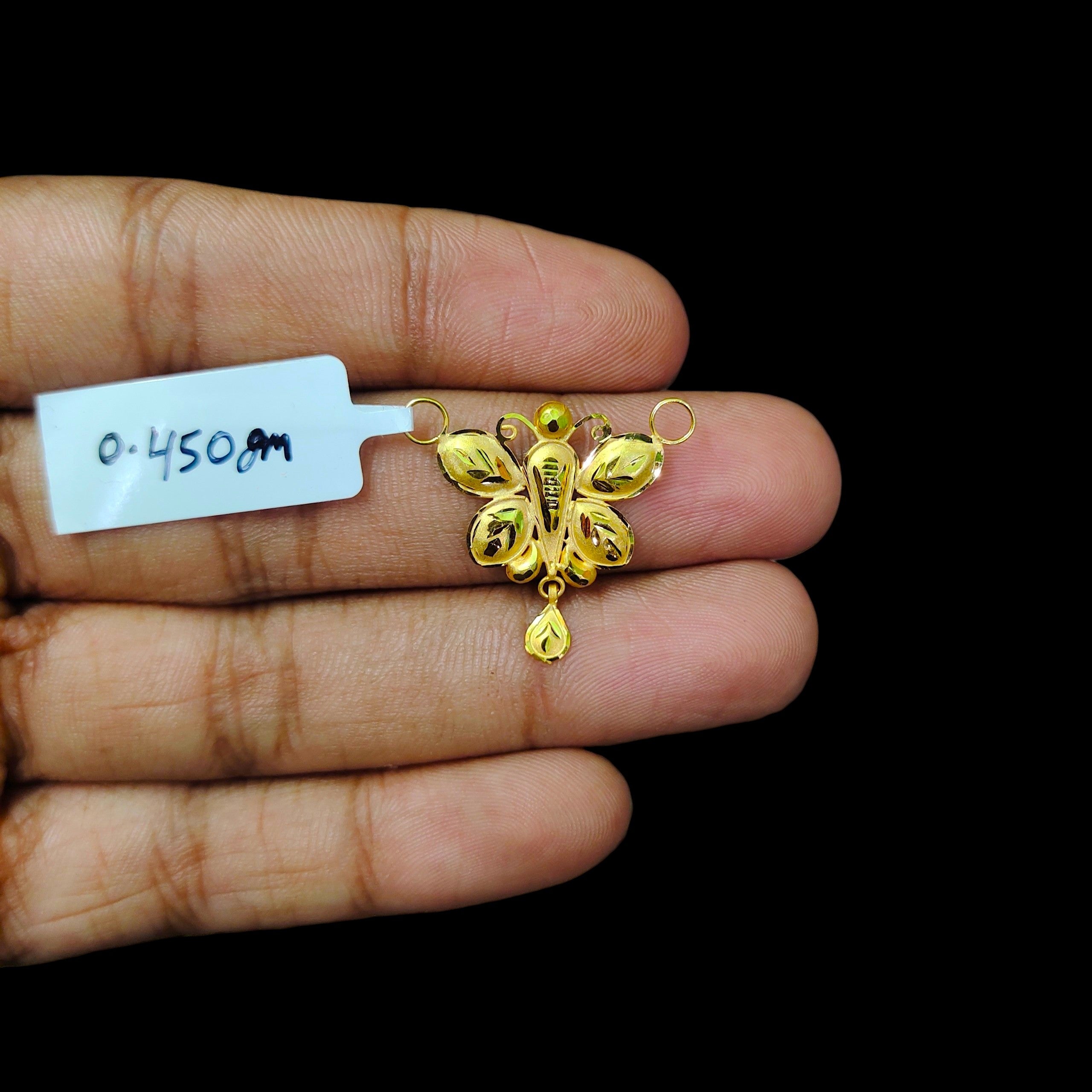 GOLD PENDANT- (WGT: 0.450 GM APPROX) BIS CERTIFIED HUID HALLMARK 375 9KT GOLD PENDANT FOR WOMEN 1 PIECE WITH FREE MANGALSUTRA & TASSEL.