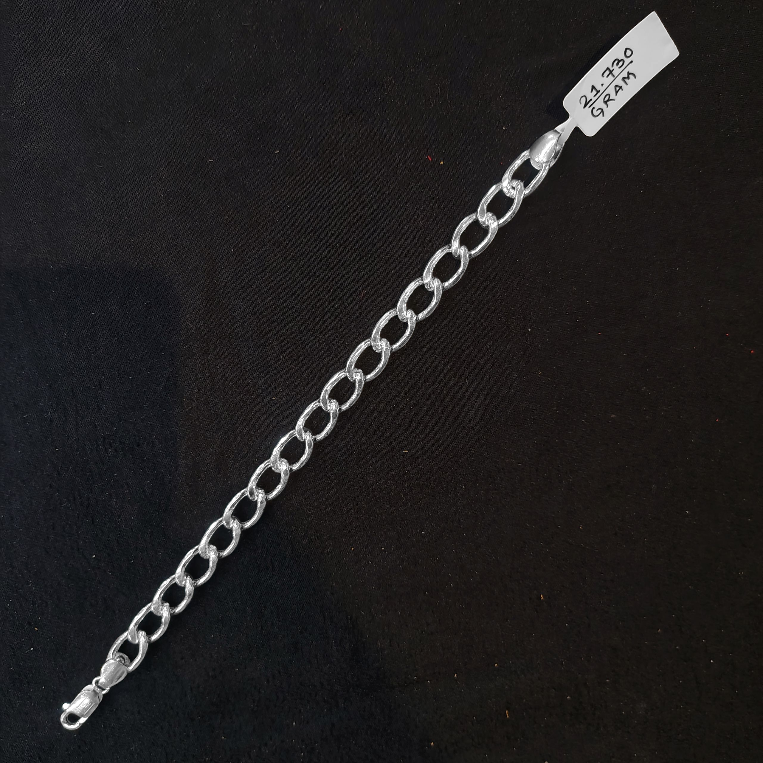 (SWL) RAJLAXMI 625 SILVER WRISTLET WGT: 21.730 GRAM 8.5" INCH FOR UNISEX 1 PIECE (REGULAR USE)