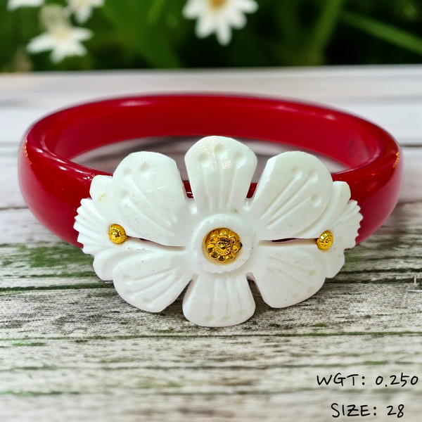 TILOTAMA SAKHA POLA (SIZE: 28) WGT: 0.250 GM APPROX. HUID HALLMARK 22KT GOLD POLA BANGLES 1 PIECE FOR GIFTING.(NP)
