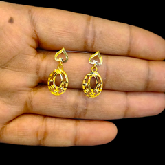 GOLD EARRINGS- WGT: 0.630 GM APPROX BIS CERTIFIED HUID HALLMARK 9KT GOLD EARRINGS 1 PAIR FOR WOMEN.