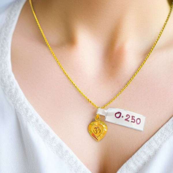 (GLKD) LOCKET WGT: 0.250 GM APPROX KDM GOLD LOCKET 1 PIECE (50 TONCH) WITH ADJUSTABLE TASSEL FOR GIFTING PURPOSE (CHAIN NOT INCLUDED).