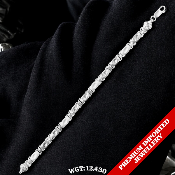 (ITALIAN IMPORTED JEWELLERY) BIS CERTIFIED HALLMARK 925 SILVER WRISTLET WGT: 12.430 GRAM 8.5