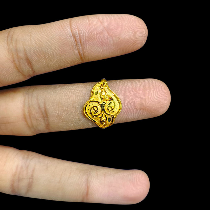 LADIES RING- (5WL1KS)-(SIZE: 16 ) WGT: 1.640 GM APPROX BIS CERTIFIED HUID HALLMARK 916 22KT GOLD RING FOR WOMEN 1 PIECE.