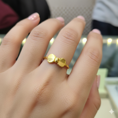 LADIES RING- (SIZE: 14) WGT: 1.110 GM APPROX BIS CERTIFIED HUID HALLMARK 9KT GOLD FINGER RING FOR WOMEN 1 PIECE FOR REGULAR USE.