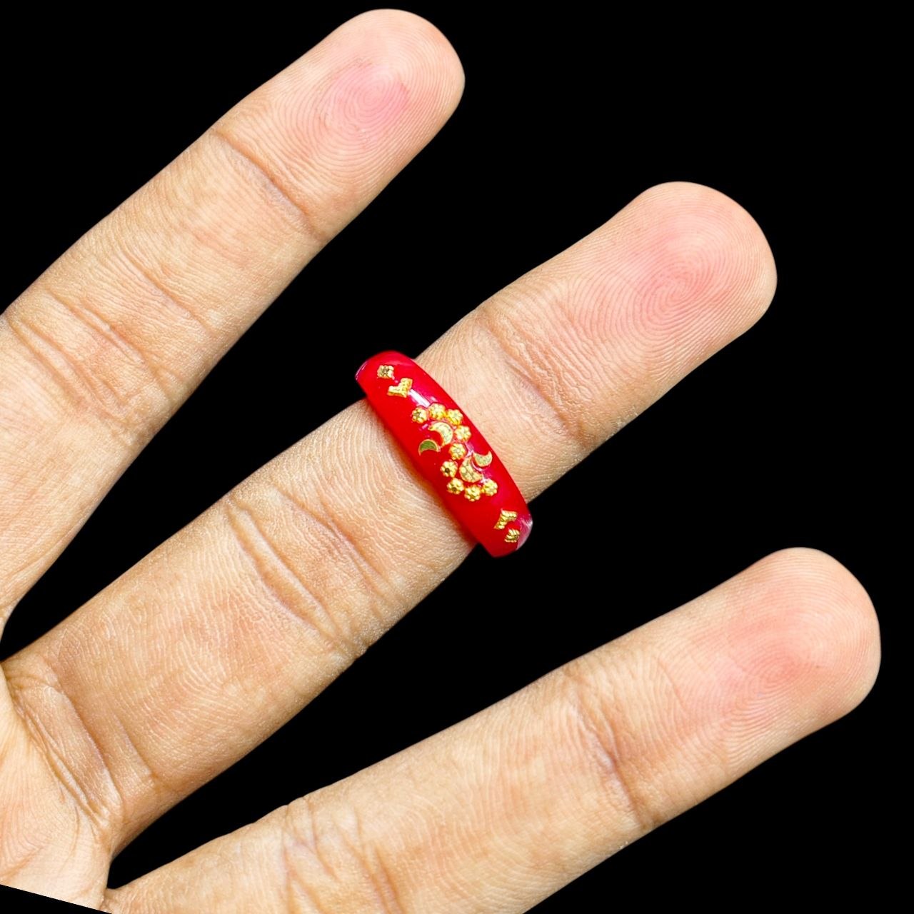 POLA RING-SIZE 13 (WGT: 0.150 GM APPROX) CERTIFIED BIS HALLMARK 916 22KT GOLD POLA RING 1 PIECE (BEST FOR DAILY WEAR OR GIFTING YOUR LOVE ONE).
