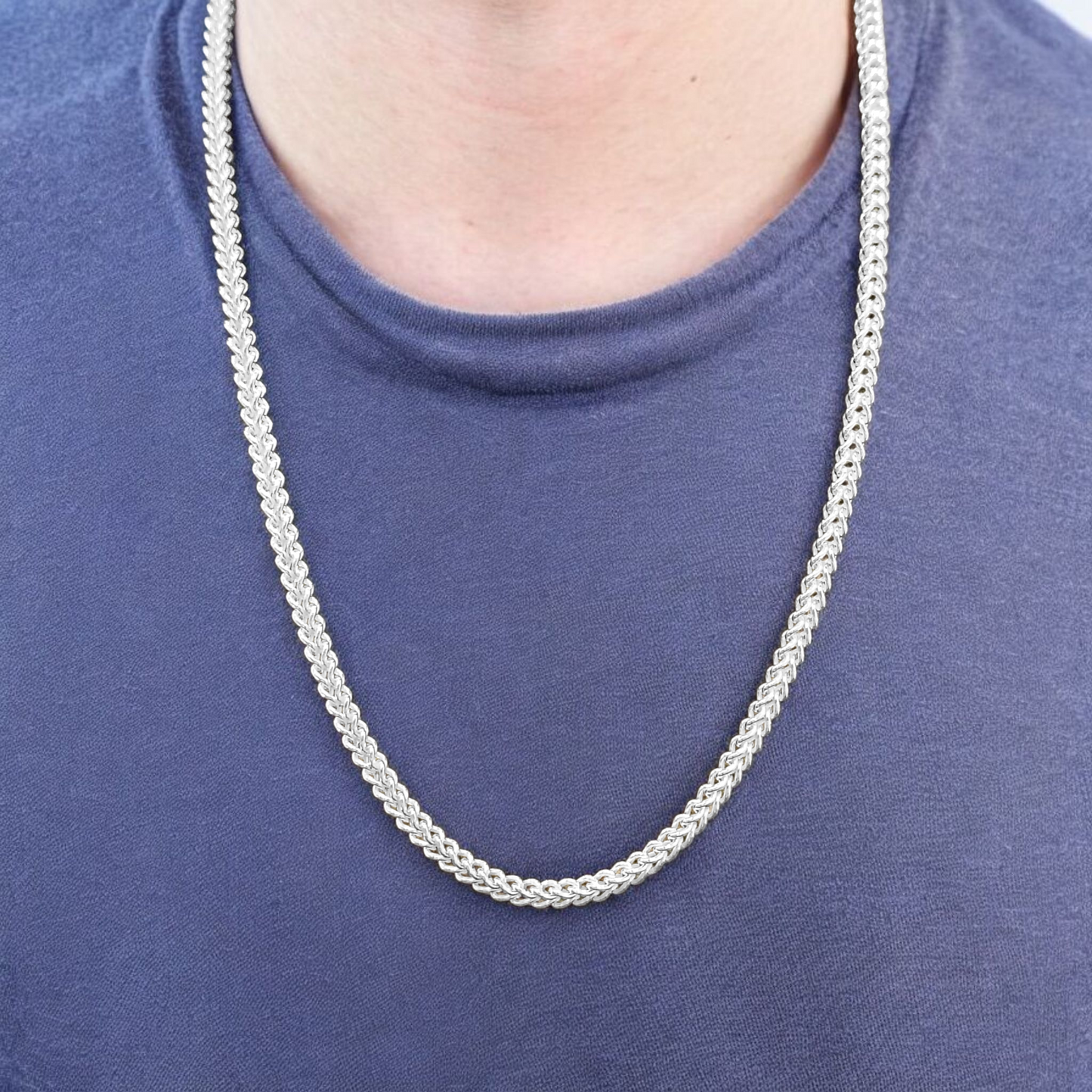 (SLCN) SILVER CHAIN 21 INCH - 625 SILVER CHAIN WGT: 12.780 GM APPROX 1 PIECE (UNISEX DESIGN) FOR MEN AND WOMEN.
