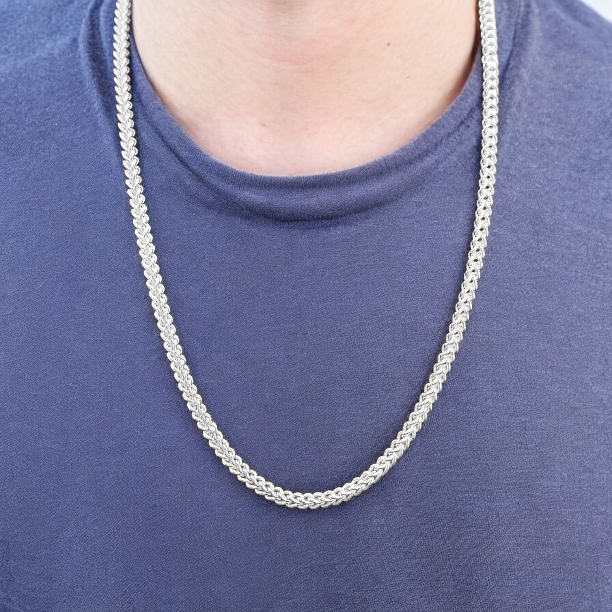 (SLCH) SILVER CHAIN 21 INCH - 625 SILVER CHAIN WGT: 12.780 GM APPROX 1 PIECE (UNISEX DESIGN) FOR MEN AND WOMEN.