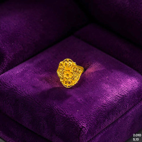 LADIES RING- (54FFEA)-(SIZE: 13 ) WGT: 2.010 GM APPROX BIS CERTIFIED HUID HALLMARK 916 22KT GOLD RING FOR WOMEN 1 PIECE.