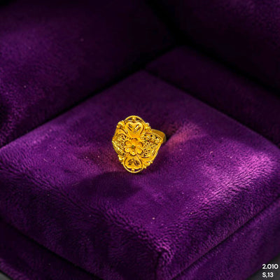 LADIES RING- (54FFEA)-(SIZE: 13 ) WGT: 2.010 GM APPROX BIS CERTIFIED HUID HALLMARK 916 22KT GOLD RING FOR WOMEN 1 PIECE.