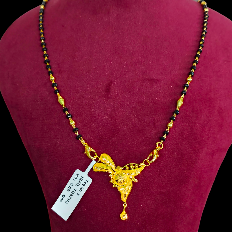 GOLD PENDANT- WGT: 0.880 GM APPROX 22KT HUID HALLMARK GOLD PENDANT MANGALSUTRA 1 PIECE WITH TASSEL.