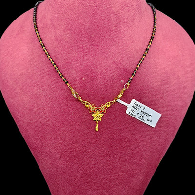 GPM22K- (Y6I3ID)-(WGT: 1.260 GM APPROX) BIS CERTIFIED HUID HALLMARK 22KT GOLD PENDANT MANGALSUTRA 1 PIECE WITH TASSEL.