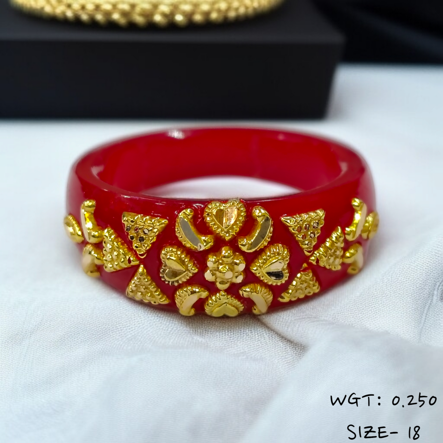 (GPR) TRJ (SIZE: 18) WGT: 0.250 GM APPROX (50 TONCH) KDM GOLD POLA RING FOR WOMEN 1 PIECE FOR GIFT (SOLD ON MRP)
