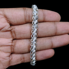 SILVER WRISTLET- (A13) (WGT:10.720 GM APPROX) 625 SILVER WRISTLET FOR MEN 8