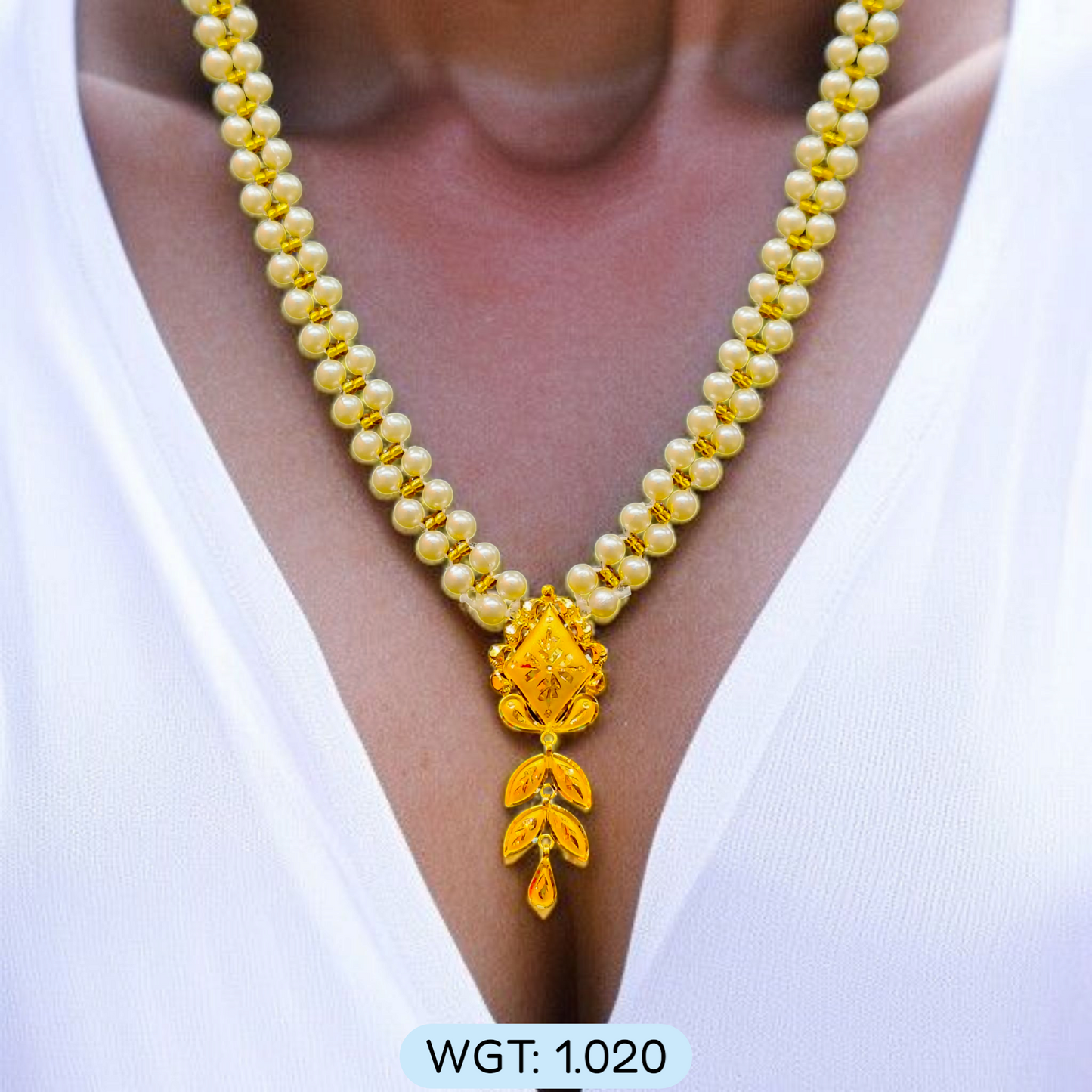 BIS CERTIFIED WGT: 1.020 GM APPROX HUID HALLMARK 916 22KT GOLD MOTI PENDANT 1 PIECE FOR YOUR BEAUTIFUL WIFE.