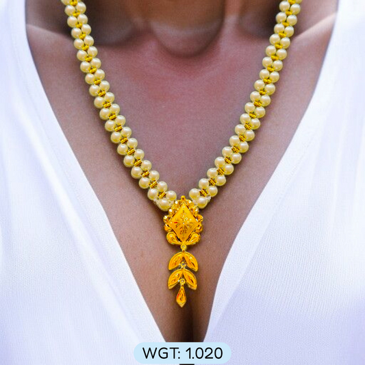 BIS CERTIFIED WGT: 1.020 GM APPROX HUID HALLMARK 916 22KT GOLD MOTI PENDANT 1 PIECE FOR YOUR BEAUTIFUL WIFE.