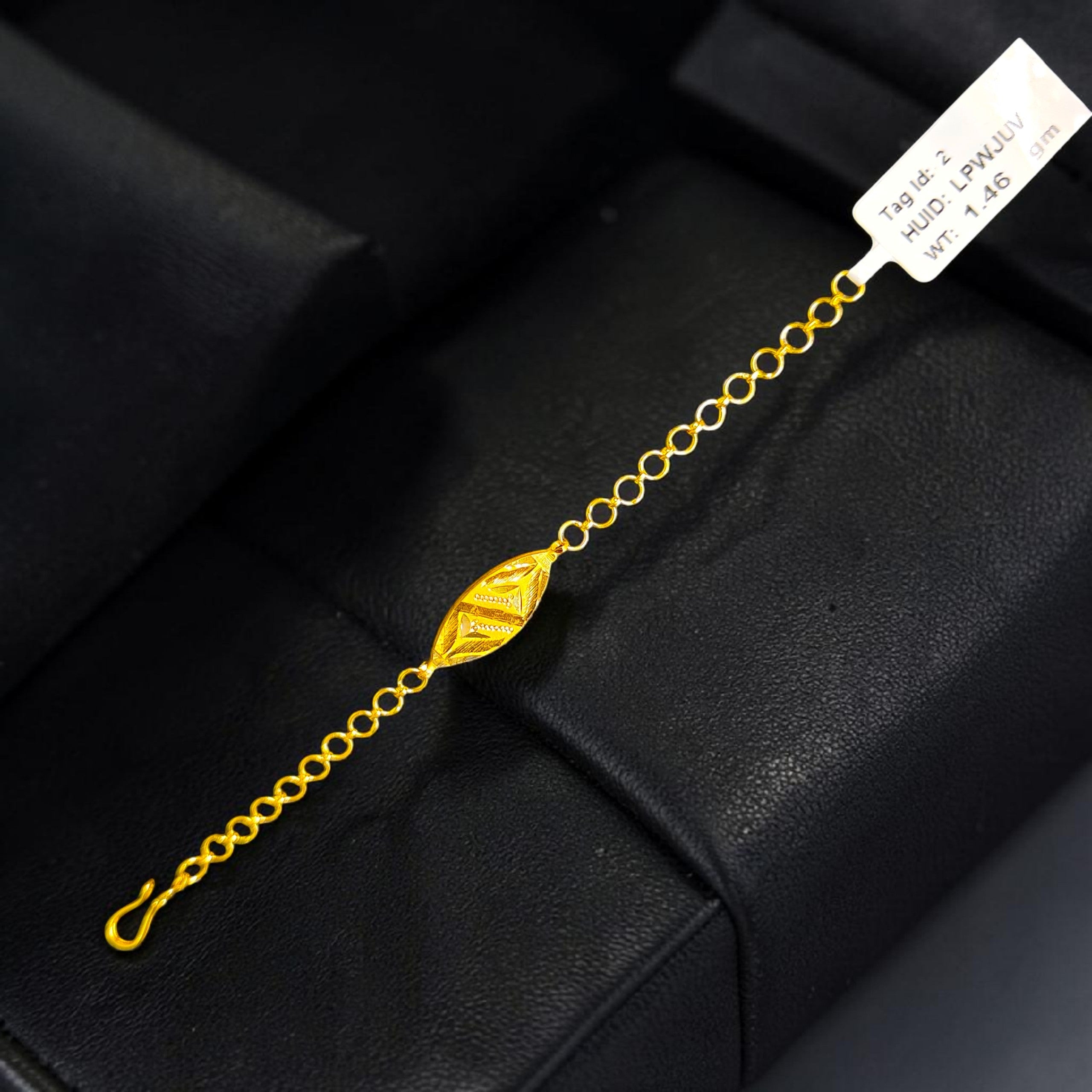 GOLD BABY WRISTLET- BIS CERTIFIED WGT: 1.460 GM APPROX HUID HALLMARK 22KT GOLD WRISTLET 1 PIECE FOR BABY.