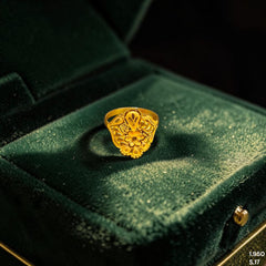 LADIES RING- (QH4S5Z)-(SIZE: 17 ) WGT: 1.950 GM APPROX BIS CERTIFIED HUID HALLMARK 916 22KT GOLD RING FOR WOMEN 1 PIECE.