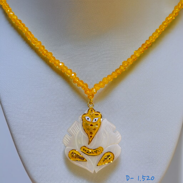 (GPM) TRJ WGT: 1.520 GM APPROX HUID HALLMARK 22KT GOLD MOTI PENDANT 1 PIECE.