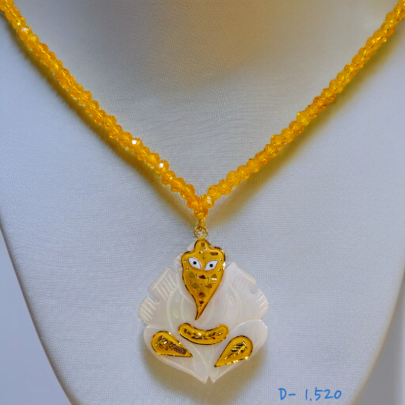 (GPM) TRJ WGT: 1.520 GM APPROX HUID HALLMARK 22KT GOLD MOTI PENDANT 1 PIECE.