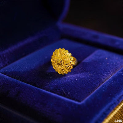 LADIES RING (5MKW4A)-(SIZE: ADJUSTABLE ) WGT: 2.140 GM APPROX BIS CERTIFIED HUID HALLMARK 375 9KT GOLD RING FOR WOMEN 1 PIECE.