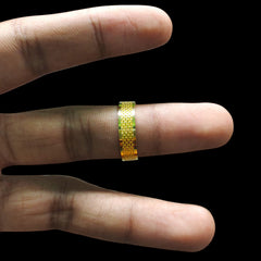 LADIES RING- (SIZE: 20) WGT: 2.200 GM APPROX BIS CERTIFIED HUID HALLMARK 9KT GOLD THUMB RING FOR UNISEX 1 PIECE.(LPD3TV)