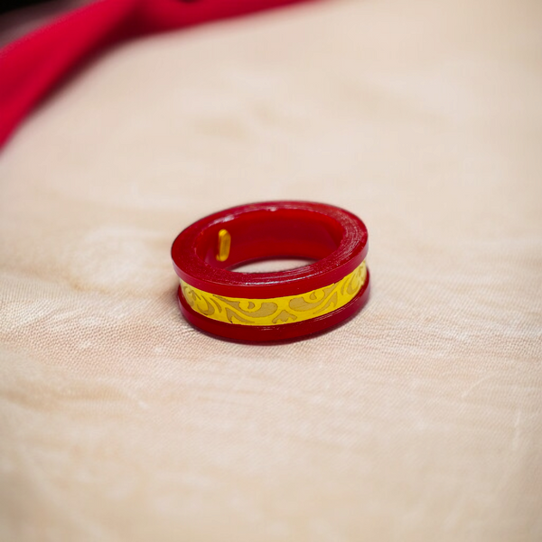 DISCO STYLE HUID HALLMARK 916 22KT GOLD POLA RING 1 PIECE FOR GIFT PURPOSE APPROX WGT: 0.060 GM (GET ANY DESIGN AS PER SIZE)