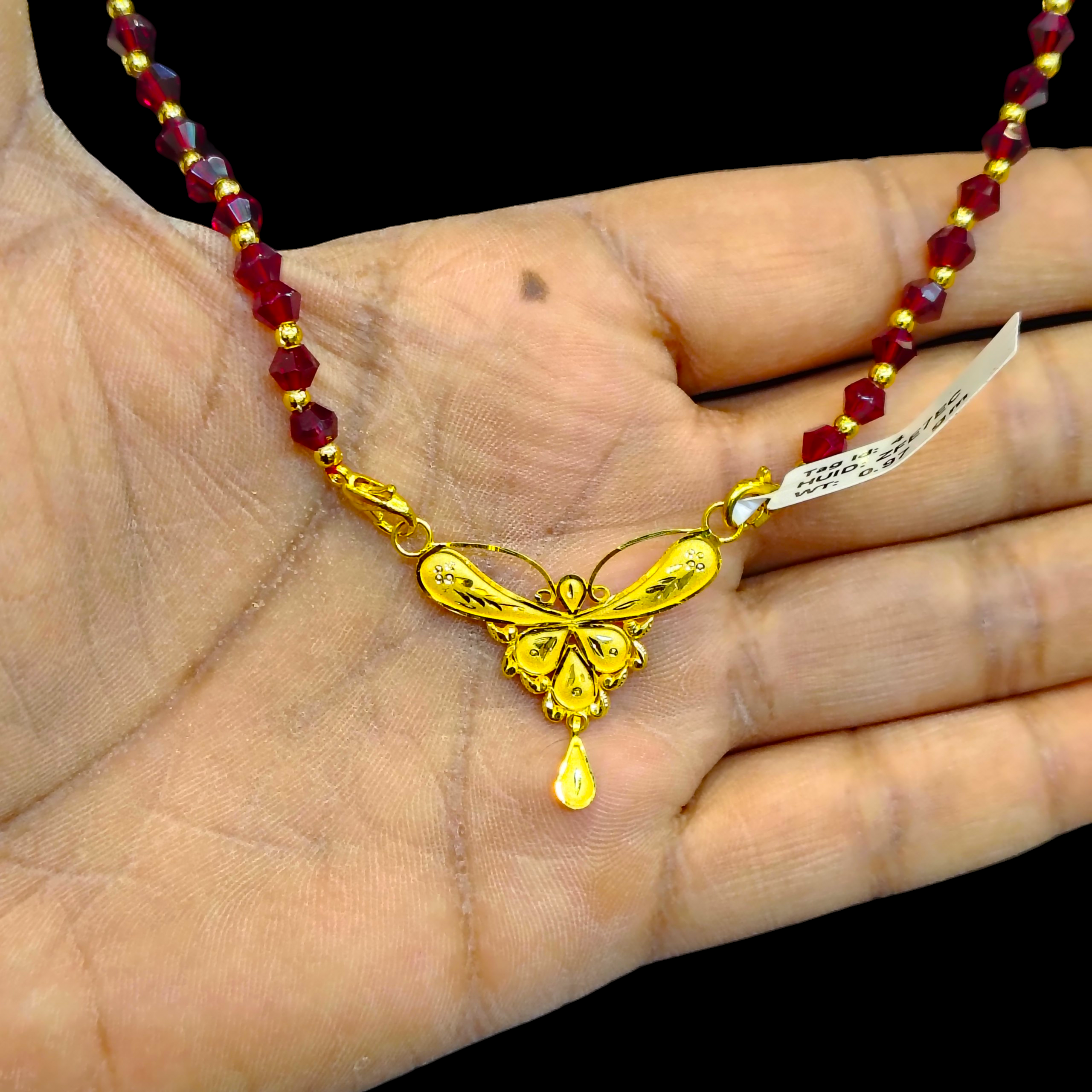 GOLD PENDANT- WGT: 0.970 GM APPROX 22KT HUID HALLMARK GOLD PENDANT MANGALSUTRA 1 PIECE WITH TASSEL.