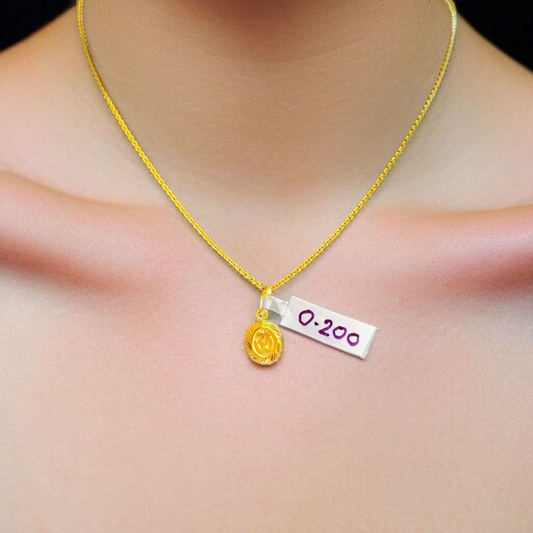 (GLKD) LOCKET WGT: 0.200 GM APPROX KDM GOLD LOCKET 1 PIECE (50 TONCH) WITH ADJUSTABLE TASSEL FOR GIFTING PURPOSE (CHAIN NOT INCLUDED).