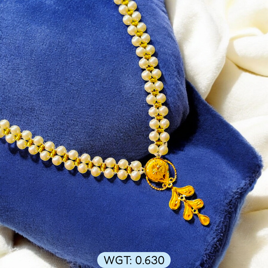 BIS CERTIFIED WGT: 0.630 GM APPROX HUID HALLMARK 916 22KT GOLD MOTI PENDANT 1 PIECE FOR YOUR BEAUTIFUL WIFE.
