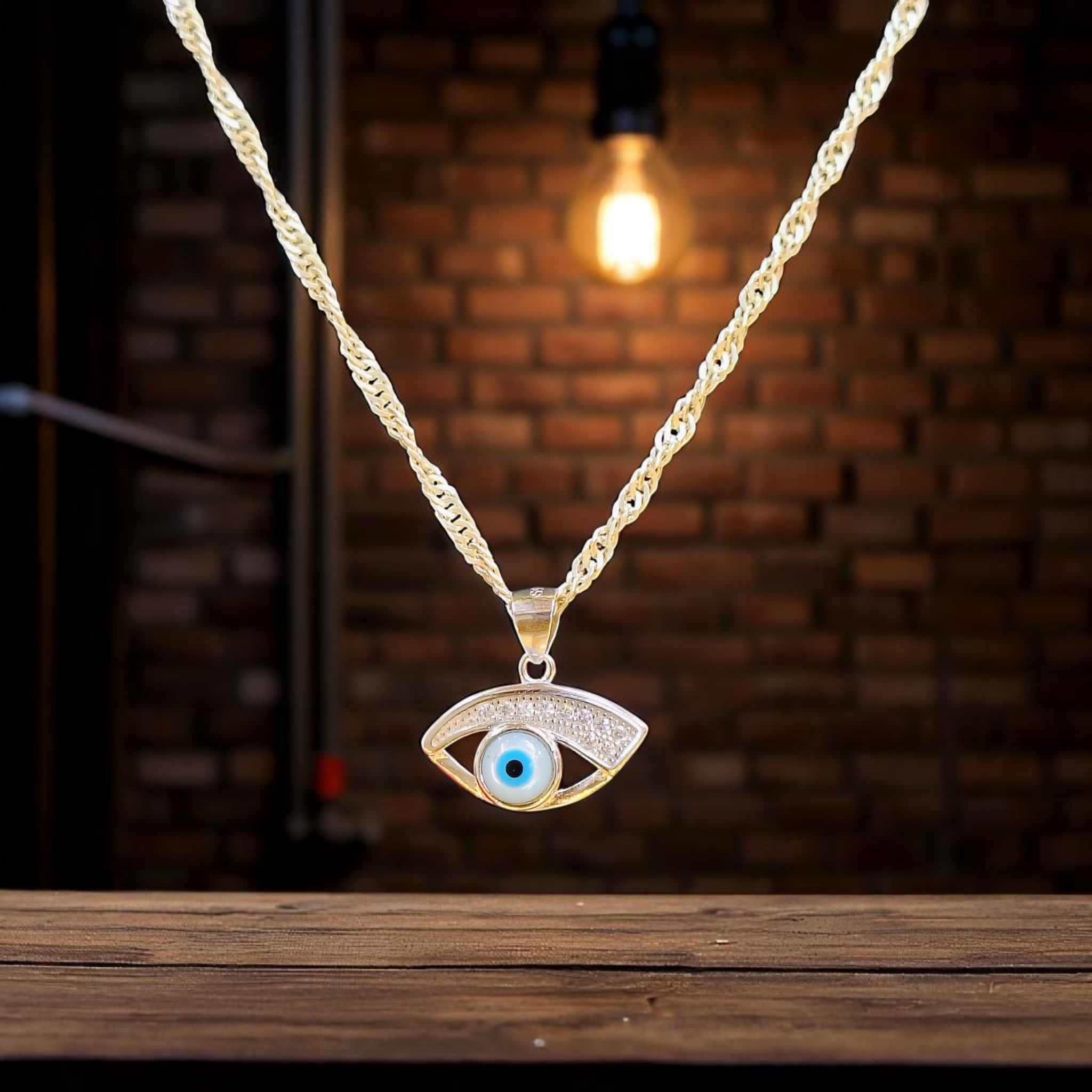 (SLPL) CERTIFIED BIS HALLMARK 925 SILVER PENDANT EVIL EYE BANKOK IMPORTED DESIGN (UNISEX) FOR REGULAR USE- GET ANY DESIGN AS PER AVAILABLITY (SOLD ON MRP) - *CHAIN NOT INCLUDED*