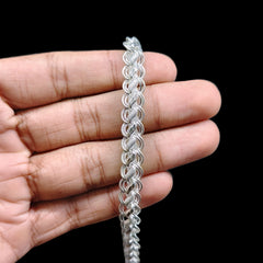 SILVER WRISTLET- (A12) (WGT:12.100 GM APPROX) 625 SILVER WRISTLET FOR MEN 8