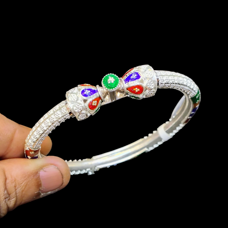 SILVER BANGLES- (SIZE 26 KHILEN) CERTIFIED BIS HALLMARK 925 SILVER BALA (MANIPUR DESIGN) APPROX WGT: 21.720 GM (1 PIECE) FOR REGULAR USE FOR WOMEN.
