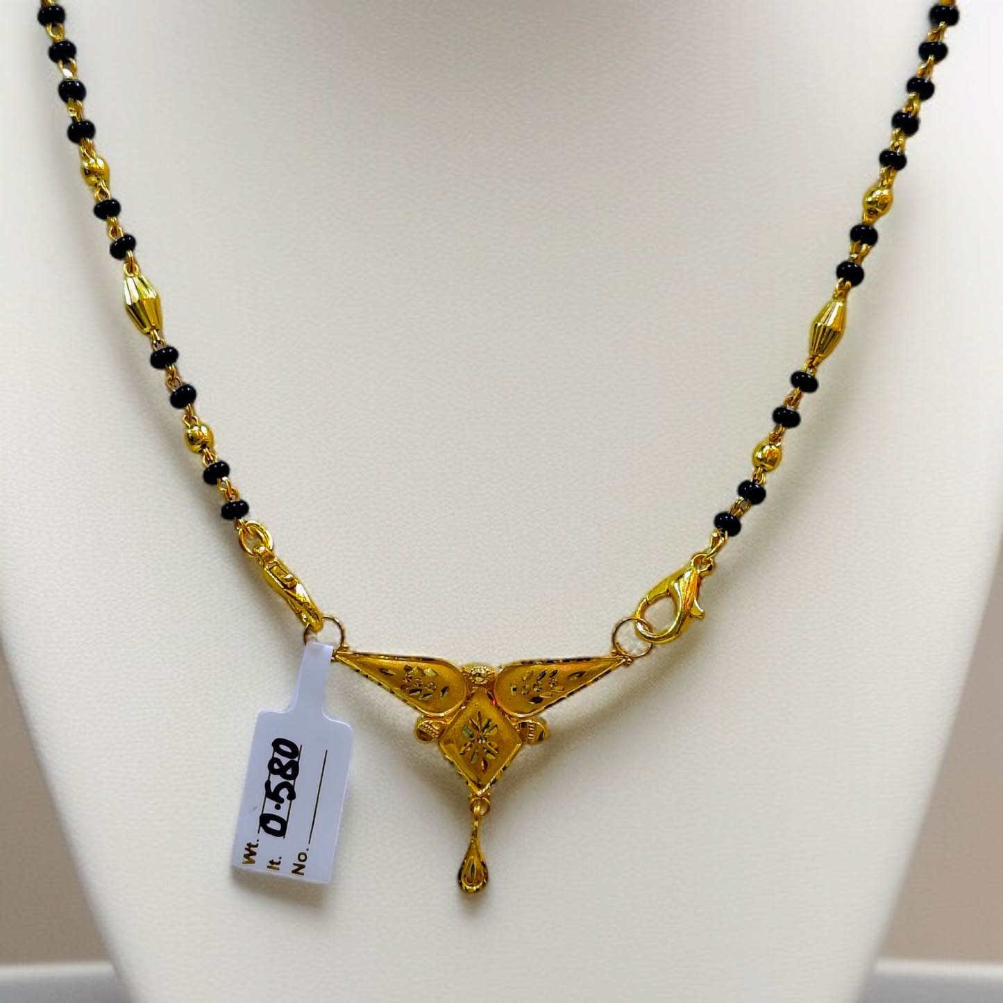 TRJ WGT: 0.580 GM APPROX KDM GOLD PENDANT WITH MANGALSUTRA & ADJUSTABLE TASSEL 1 PIECE (50 TONCH) FOR BEST GIFT IN MARRIAGE.