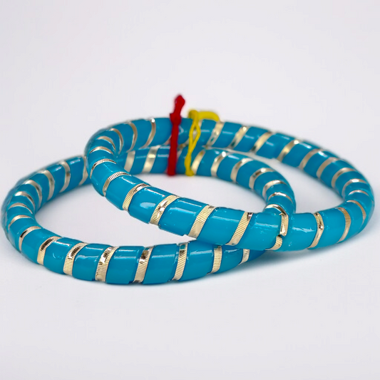 FIROZA SPIRAL DESIGN 995 ORIGINAL SILVER POLA BANGLES FOR WOMEN 1 PAIR - SOLD AS MRP BY RAJLAXMI (GET FREE SILVER POLA RING) HAPPY HOURS OFFER.