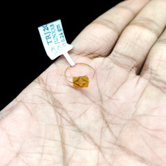 BABY JEWELLERY- TRJ WGT: 0.240 GM APPROX 22KT HUID HALLMARK GOLD BABY FINGER RING 1 PIECE FOR RICE CEREMONY & BIRTHDAY.