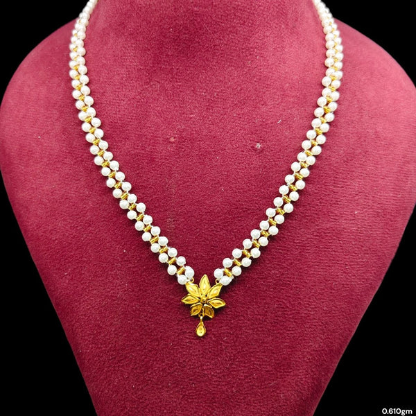 GMP22K- WGT: 0.610 GM APPROX CERTIFIED BIS HUID HALLMARK 916 22KT GOLD MOTI PENDANT 1 PIECE FOR WOMEN.