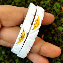 GSB22K- (SIZE: 23) WGT: 1.290 GM APPROX HUID HALLMARK 22KT GOLD DESIGN SAKHA BADHANO BANGLES 1 PAIR DESIGN FOR REGULAR USE.