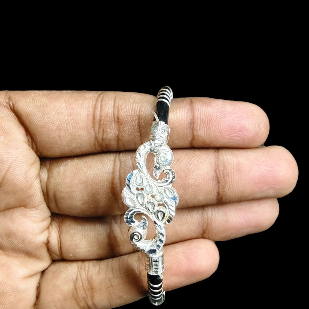 SNA92-(SIZE: 28) BIS HALLMARK 925 SILVER NOA BANGLES FOR WOMEN 1 PIECE - SOLD ON FIXED PRICE (LIFETIME EXCHANGE VALUE 50% ON PURCHASE PRICE)