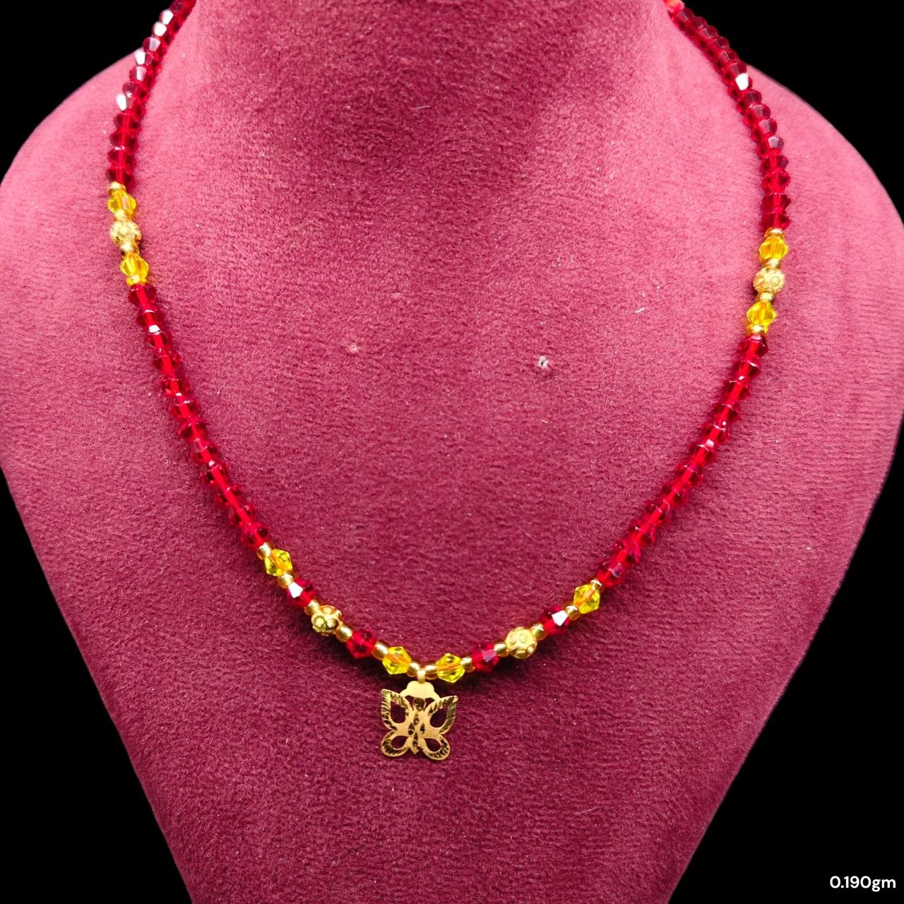 GOLD LOCKET- WGT: 0.190 GM APPROX BIS CERTIFIED HUID HALLMARK 22KT GOLD MOTI LOCKET 1 PIECE FOR WOMEN (WITH PUTI CHAIN).