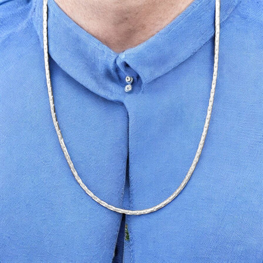 (SLCN) SILVER CHAIN 22 INCH - 625 SILVER CHAIN WGT: 8.880 GM APPROX 1 PIECE (UNISEX DESIGN) FOR MEN AND WOMEN.