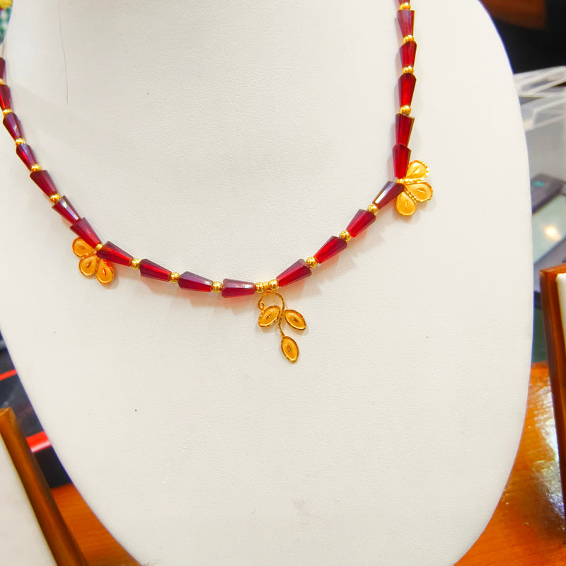 (CHALLENGE ON PRICE) TRJ WGT: 0.500 GM APPROX (50 TONCH) KDM GOLD SELIHAR 1 PIECE WITH ADJUSTABLE TASSEL FOR GIFT PURPOSE.